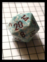 Dice : Dice - 20D - Chessex Blue and white Speckles with Red Numerals - Ebay June 2010